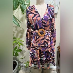 LAST ONE! Multicolor Boho Floral print. Long sleeves